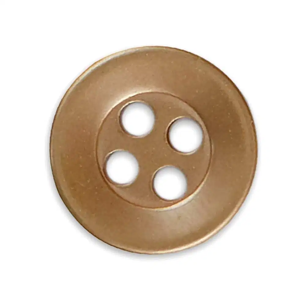 10 Pcs Kancing Resin Cokelat Brown Transparan 11mm 1,1cm 4 Lubang Baju