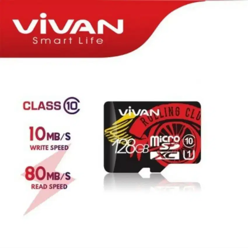 Micro SD Microsd 128GB Vivan V128U10 Class 10 TF TFCard Memory Card