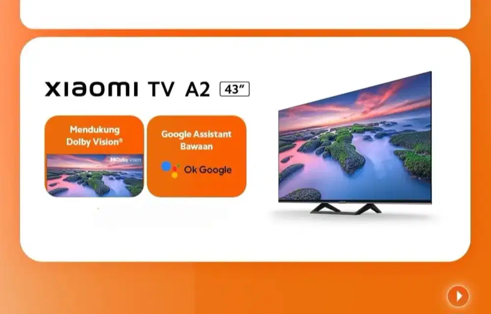 Tv Led Xiaomi 43 inc Smart Android 4K Mitv A2