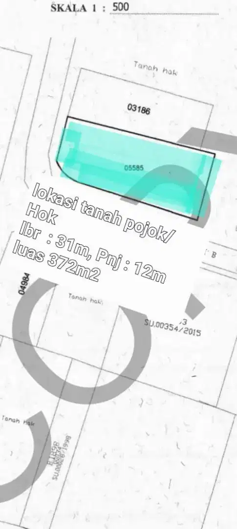 Dijual tanah pojok daerah dekat Mayjend Sungkono, lokasi strategis