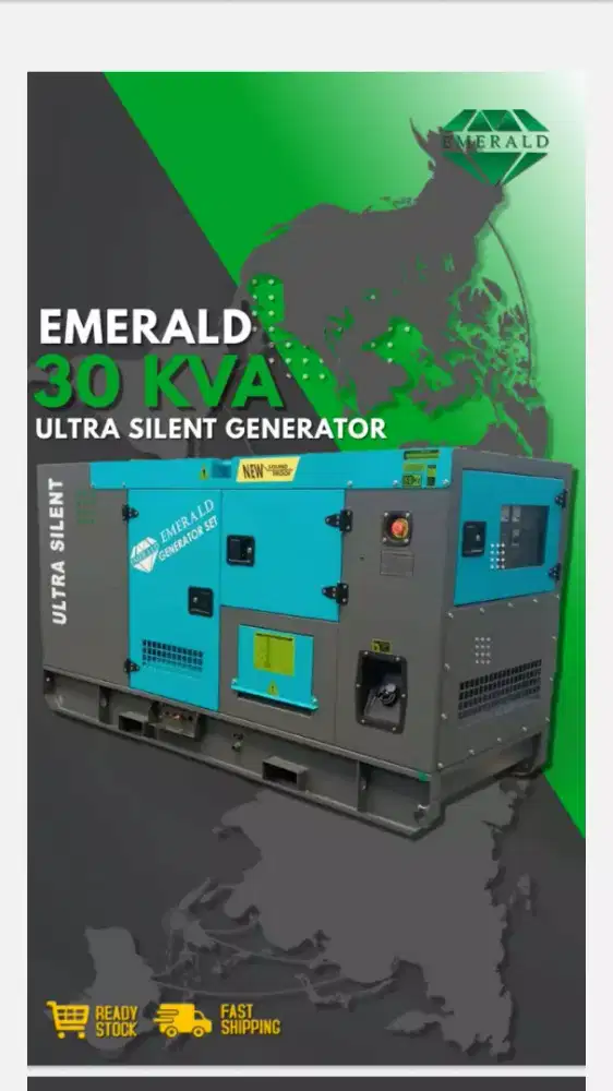 Genset silent merk emerald 30 kva
