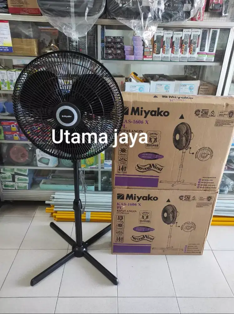 KIPAS ANGIN MIYAKO 16 PLASTIK KAS-1606X PL (BARU DAN BERGARANSI)