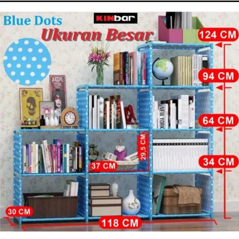 NEW Rak Plastik Serbaguna 3 sisi 9 sekat