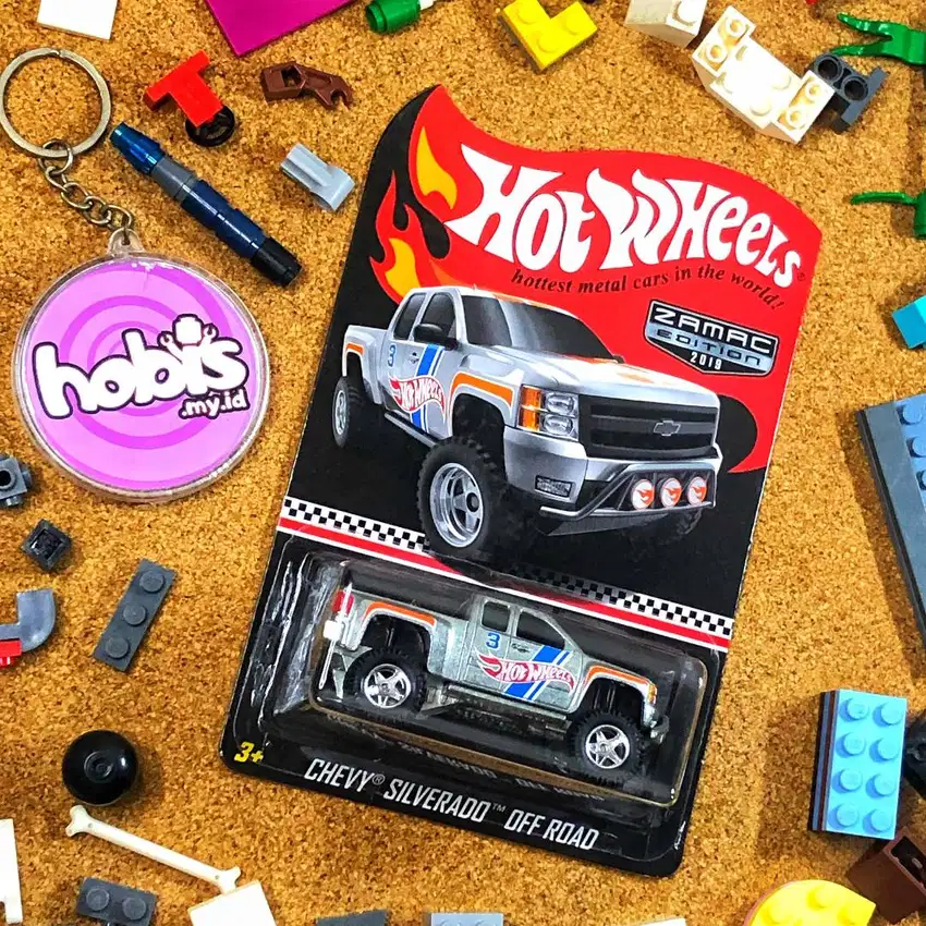 Diecast Hot Wheels ZAMAC Edition 2019 Chevy Silverado Off Road Mail In