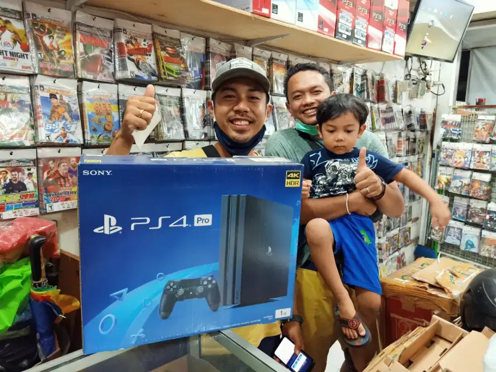 PS4 PRO BARU 1TB+GAME BEBAS PILIH+1 STICK+KABEL LENGKAP