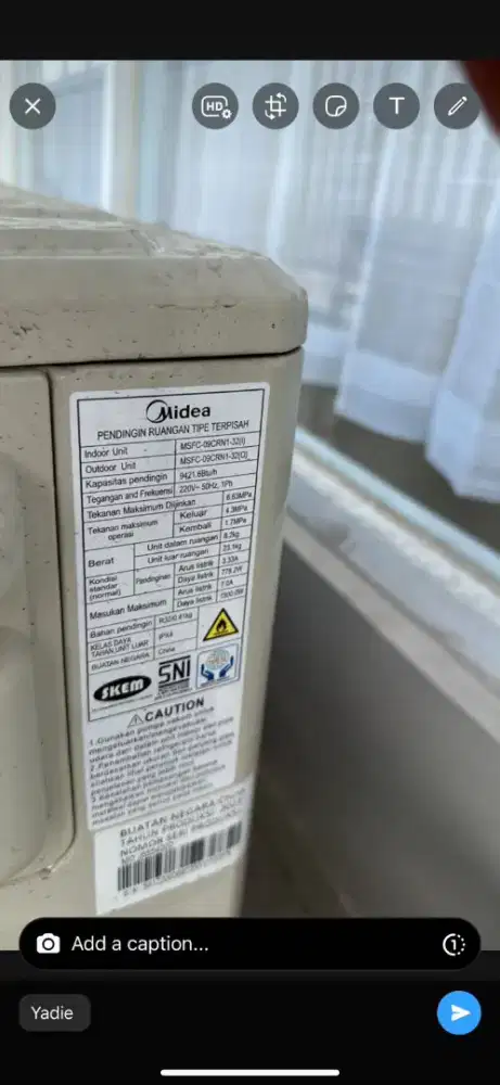 AC Midea 1 PK original