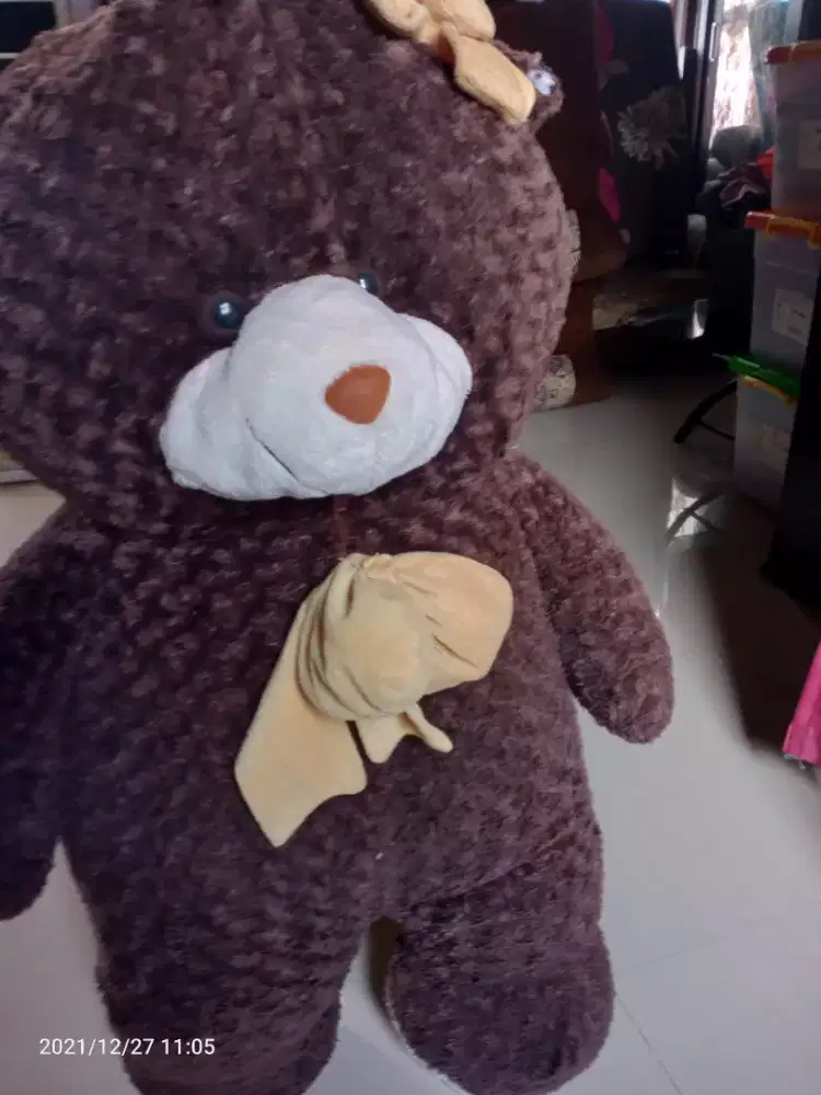 Boneka beruang coklat ukuran 1 meter