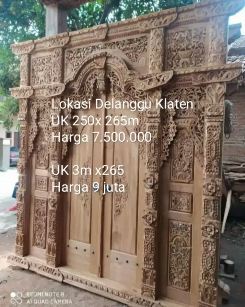 Gebyok pintu kusen jati