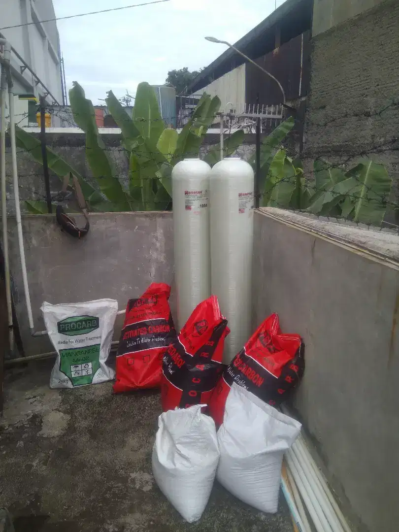 ganti isi media filter (bonus cuci toren)