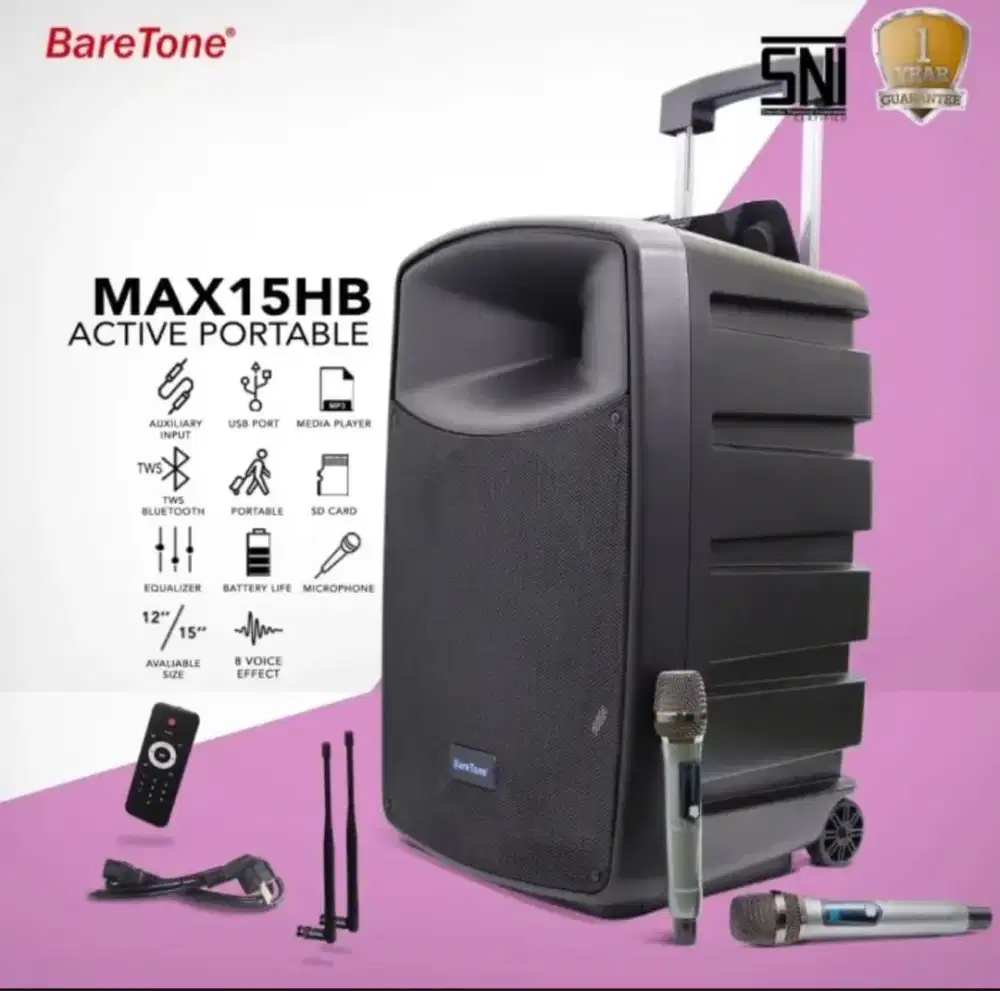 Speaker Baretone Max 15 HB 600 Watt Baru