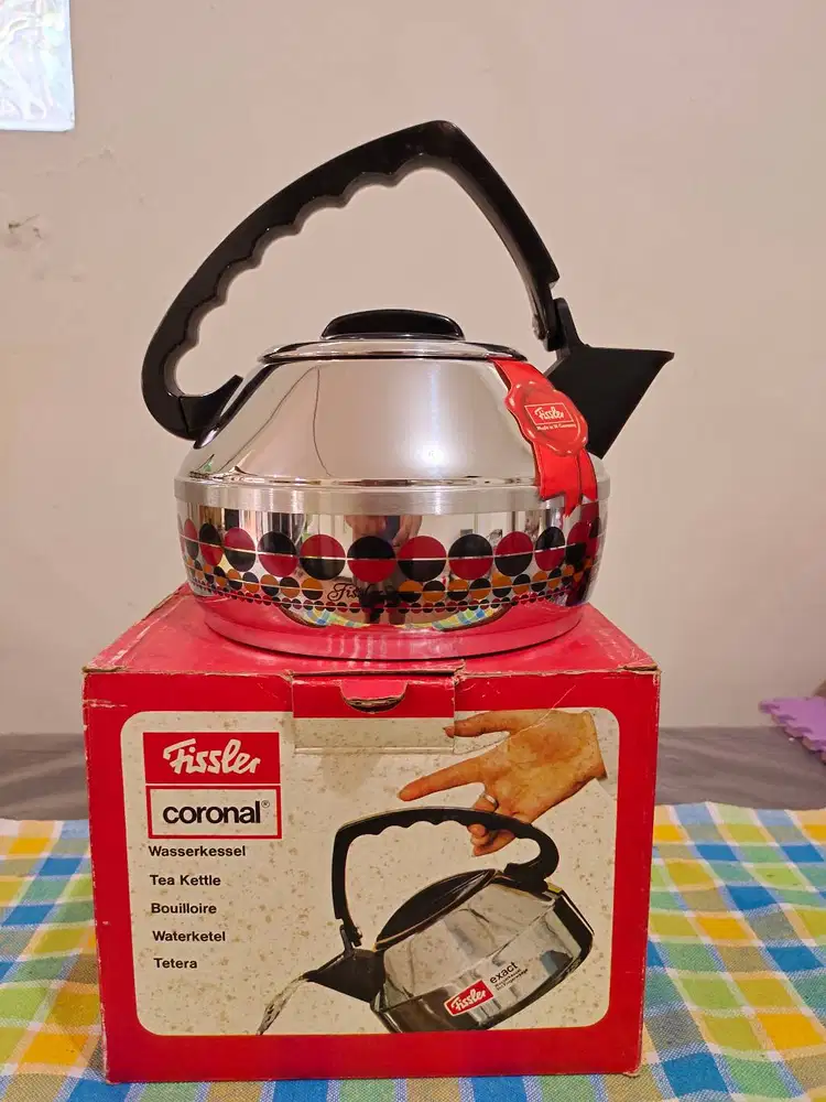 Fissler Germany Tea Kettle Full Stainless Steel 2.5 LT (P75) Pot Teh