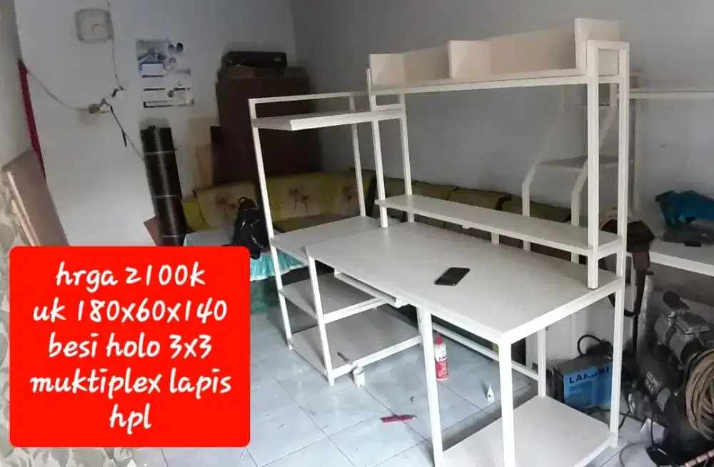 Meja kerja minimalis.meja kerja pc.meja kantor.meja gaming.mejabelajar