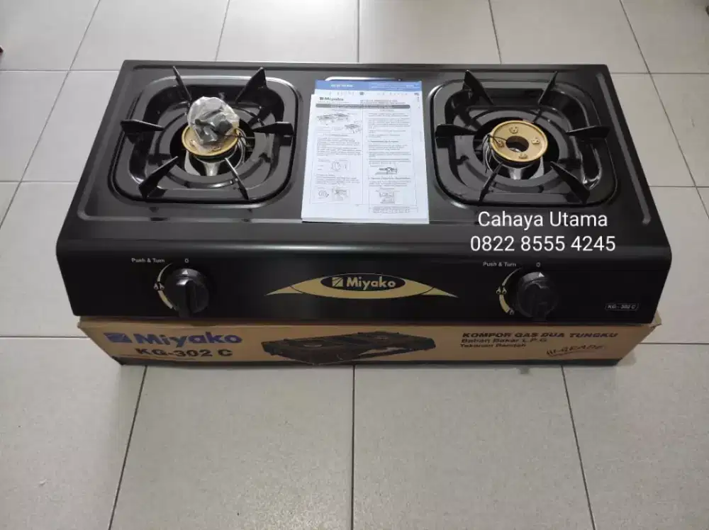 KOMPOR GAS 2TUNGKU MIYAKO KG-302C (BARU & BERGARANSI)