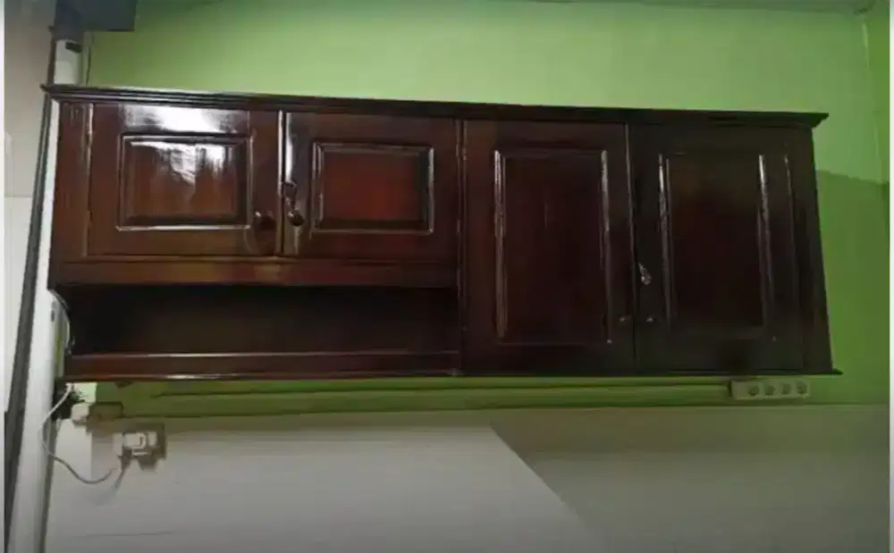 Rak Dapur Atas Kayu Jati Panjang 2 Meter Minimalis
