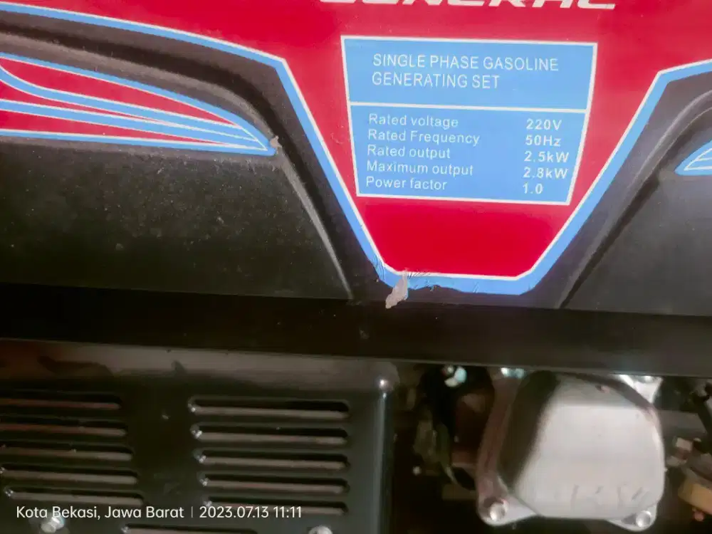 GENSET MERK GENERAL ET 4000 CE GASOLINE GENERATOR