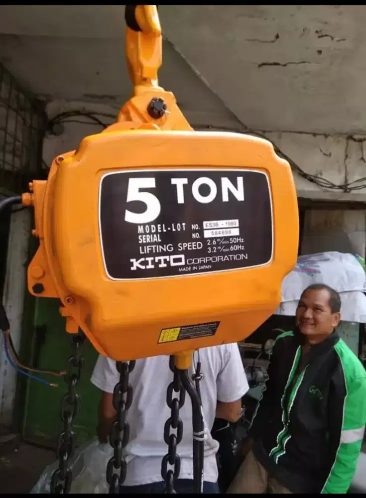 Chain hoist kito 5 ton x 6 meter