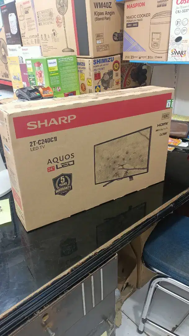 TV SHARP 24 INCHI DIGITAL BARANG BARU GARANSI RESMI BISA COD