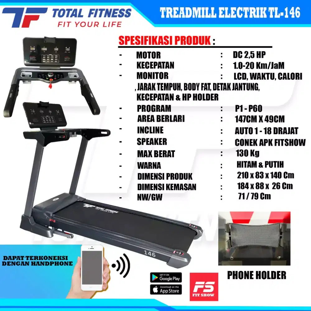 TREADMILL ELEKTRIK Tf 146 big