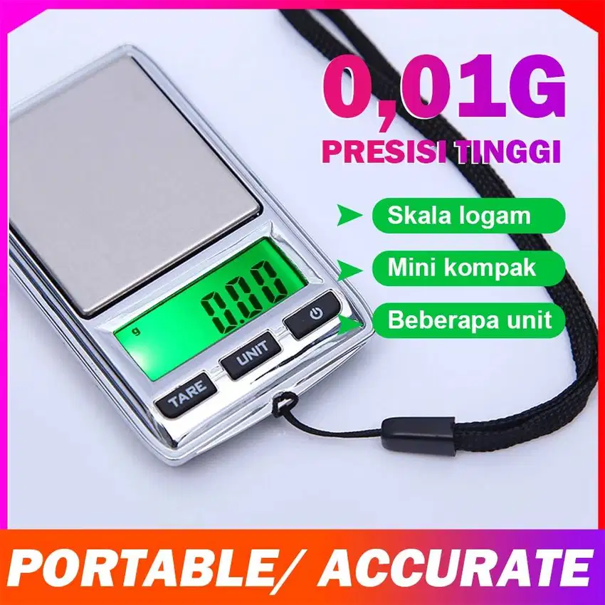 Timbangan Digital Scale Emas Mini Akurat 3 Digit Permata Batu akik