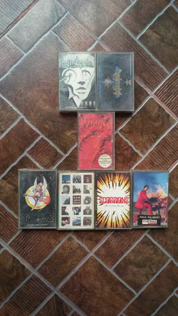 Kaset Pita Musik Hard Rock Band Scorpions Winger Bon Jovi