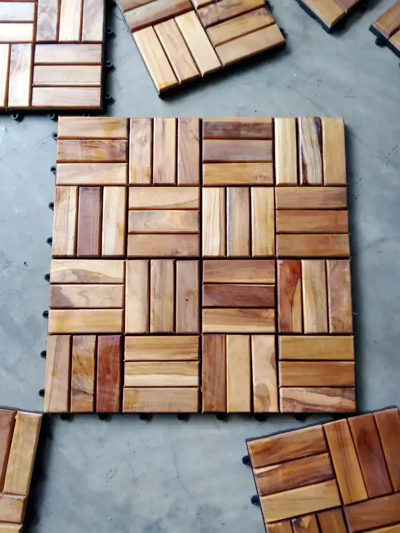 JUAL DECKING TILE KAYU JATI ASLI