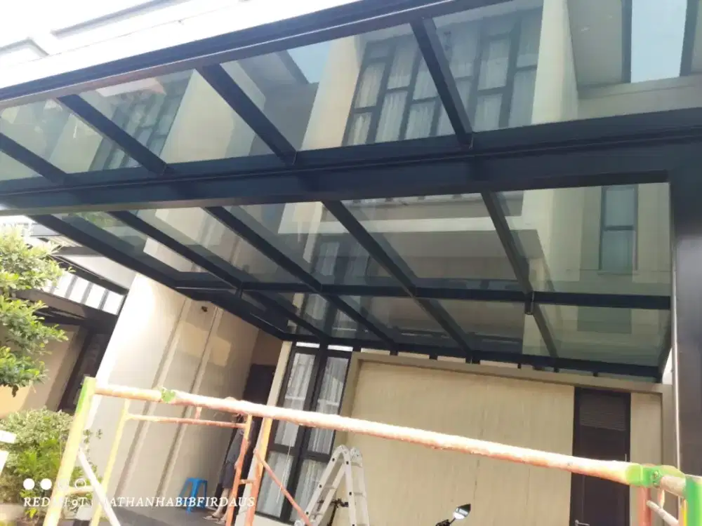 Sticker Kaca Film Anti uv untuk canopy/carport riben kaca film