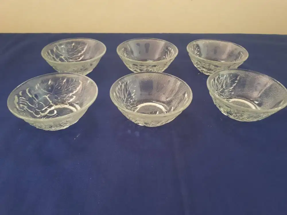 Assortment Bowl (P-151) 6 pcs Clear Mangkuk Kecil 3-D Grape Murah