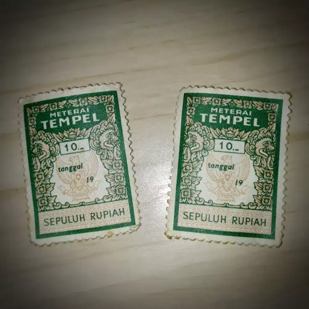 Perangko Pos/Materai/Meterai 10 Rupiah Thn 1976-1980 Jadul Kuno