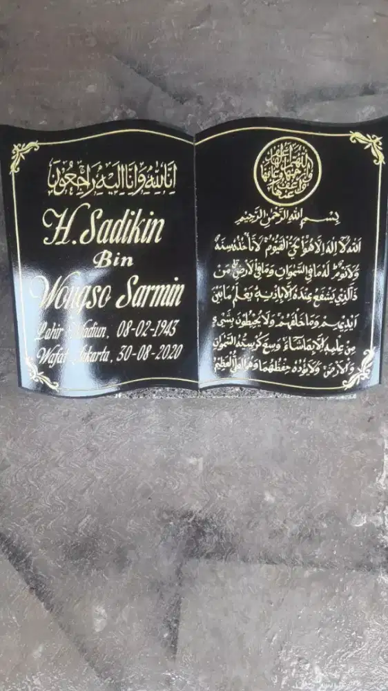 Batu Nisan Model BUKU IMPORT bahan marmer bantalan granit pecahan