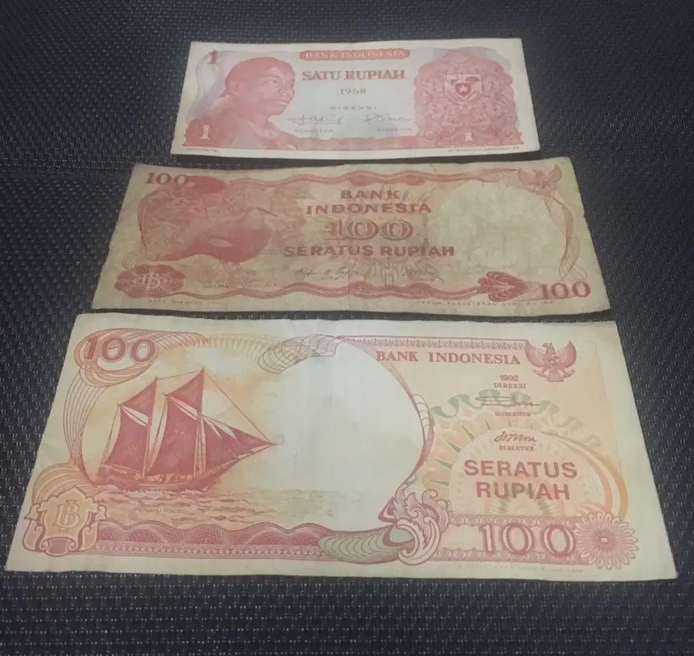 Uang Kertas BI 100 Rupiah Perahu Pinisi 1992
