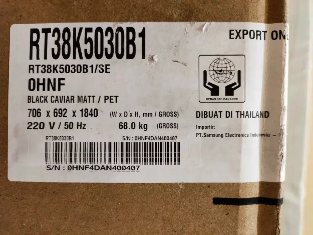 Kulkas Samsung big 2 door garansi compressor 10tahun