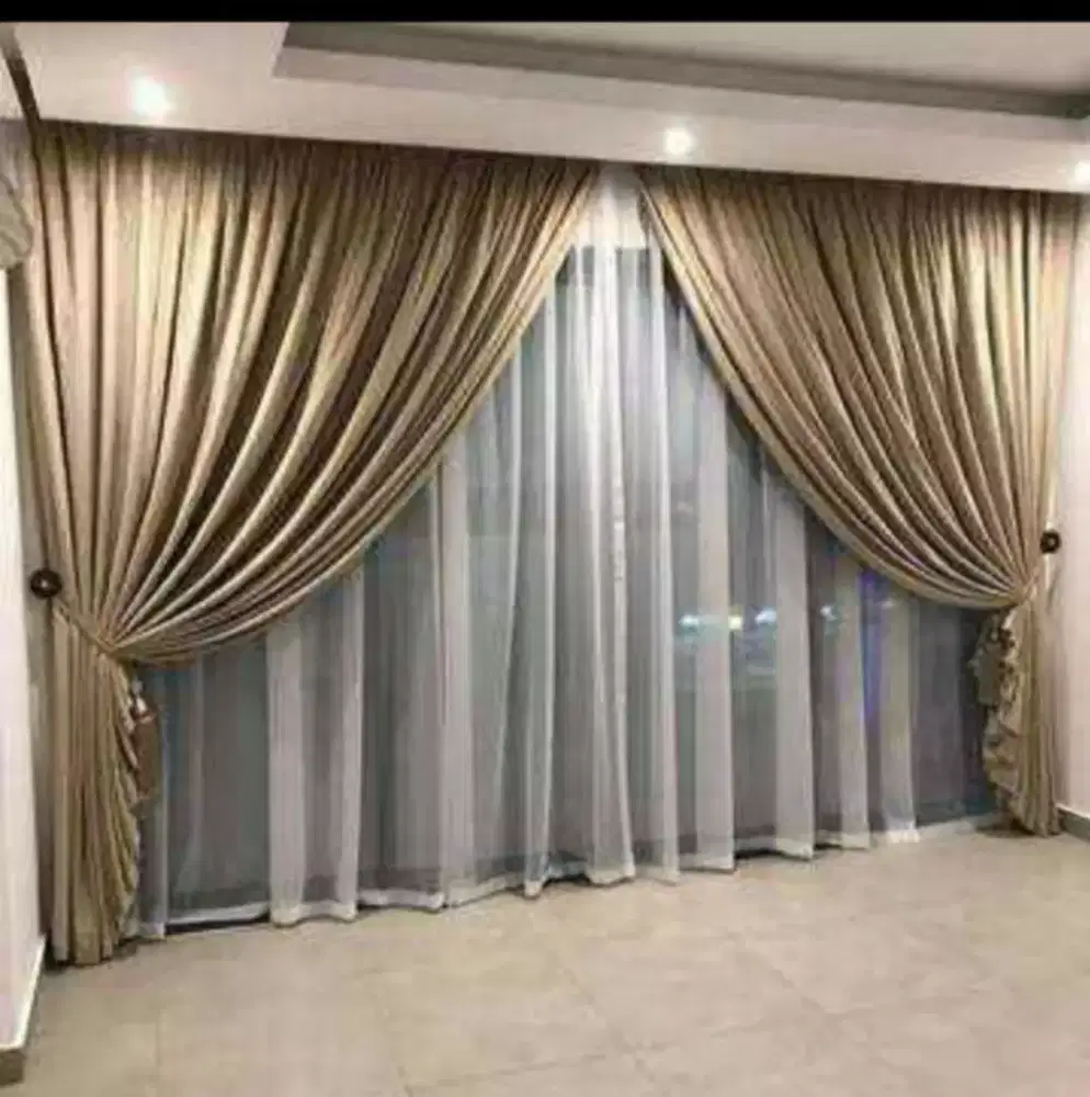 Menerima pembuatan gorden tirai gorden geratis survey