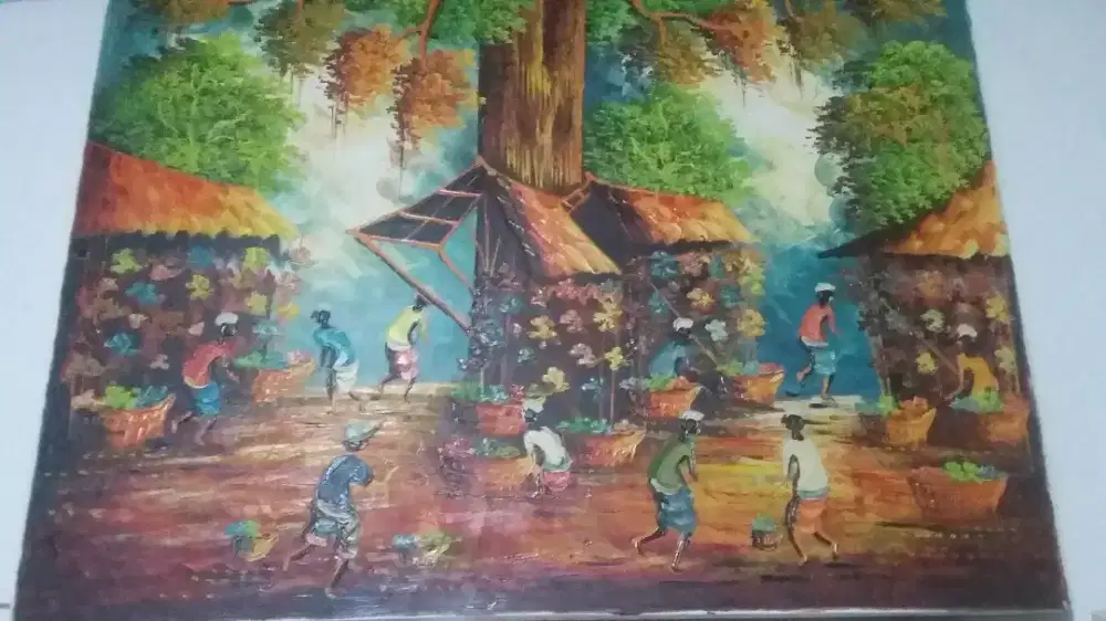 Nego Lukisan Pasar Tradisional cat palet