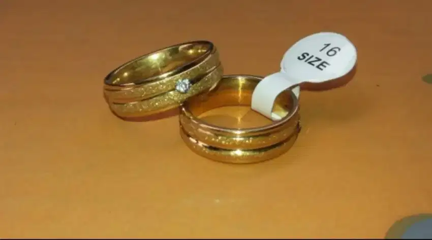 cincin couple tunangan nikah titanium