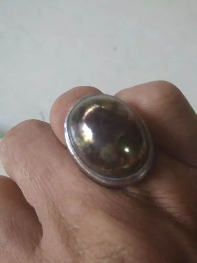 Batu bornit  bintik emas papua ajib dim 17: 23 ring stenles