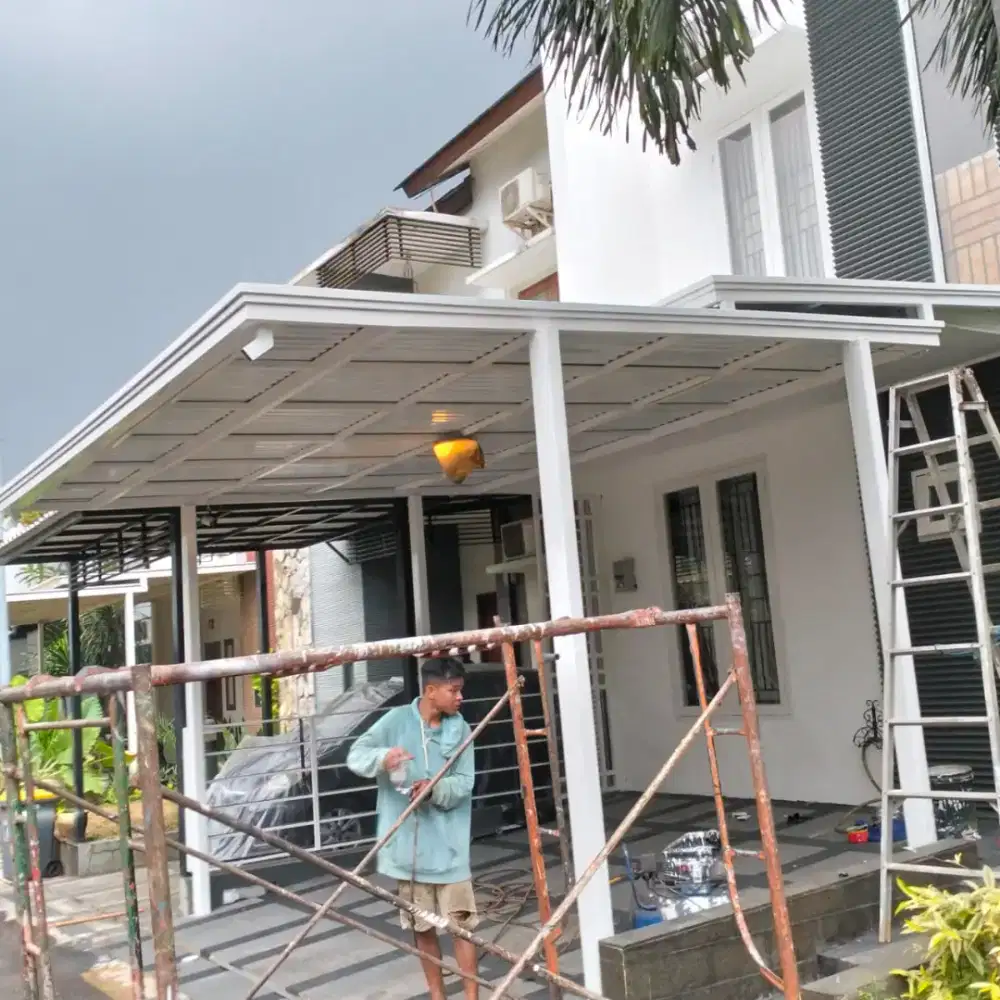 Kanopi besi minimalis mode terbaru