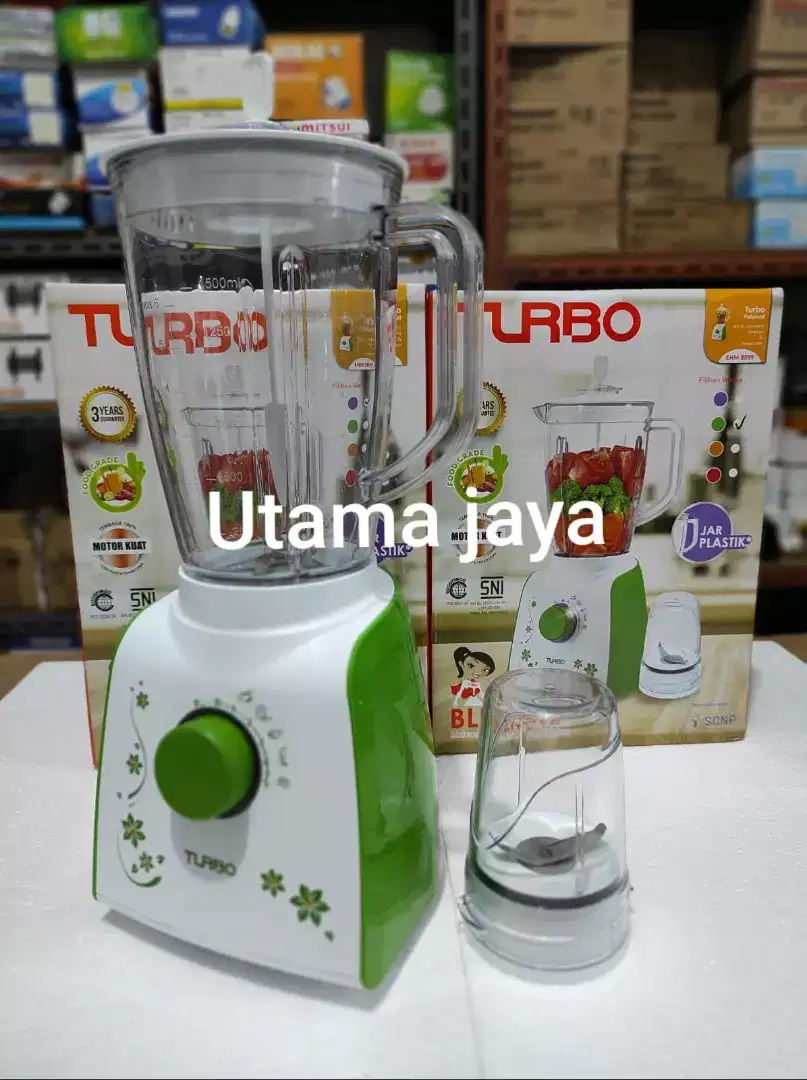 BLENDER TURBO 2TABUNG PLASTIK EHM-8099 (BARU DAN BERGARANSI)