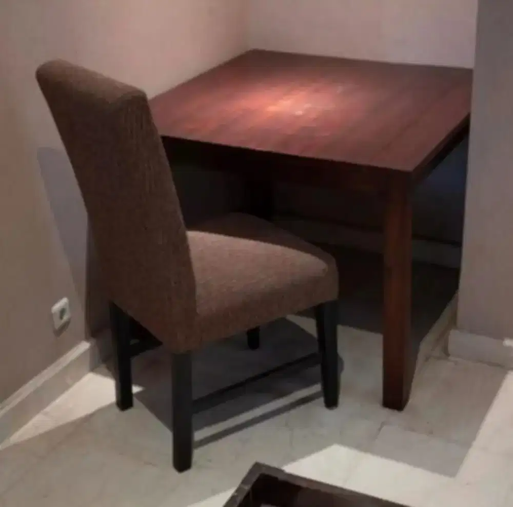 Meja set kursi kayu jati antik