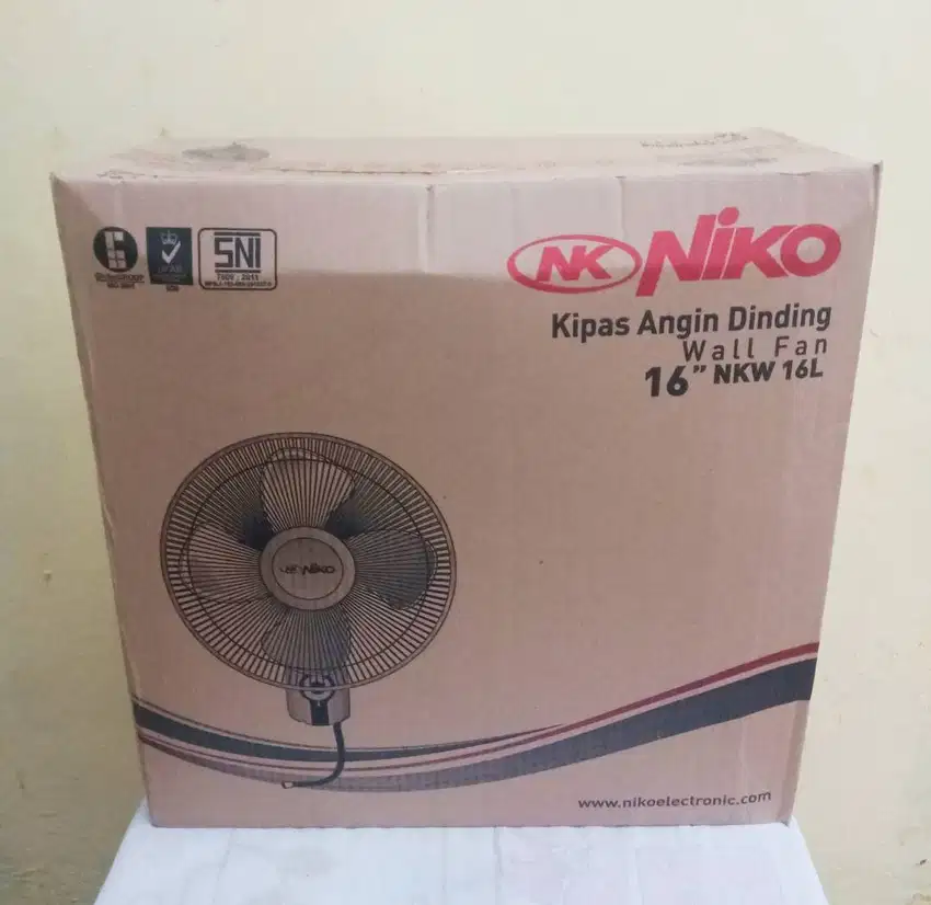 Kipas Angin Dinding NIKO 3 Speed BARU, Garansi 1 Tahun