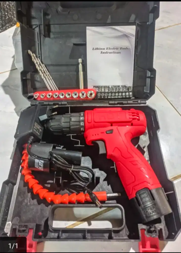 (RUMAH TEKNIK JOGJA)Cordless bor baterai 2 buat ngebor dan obeng