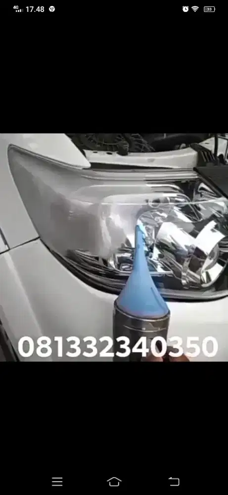 Poles lampu mobil kusam