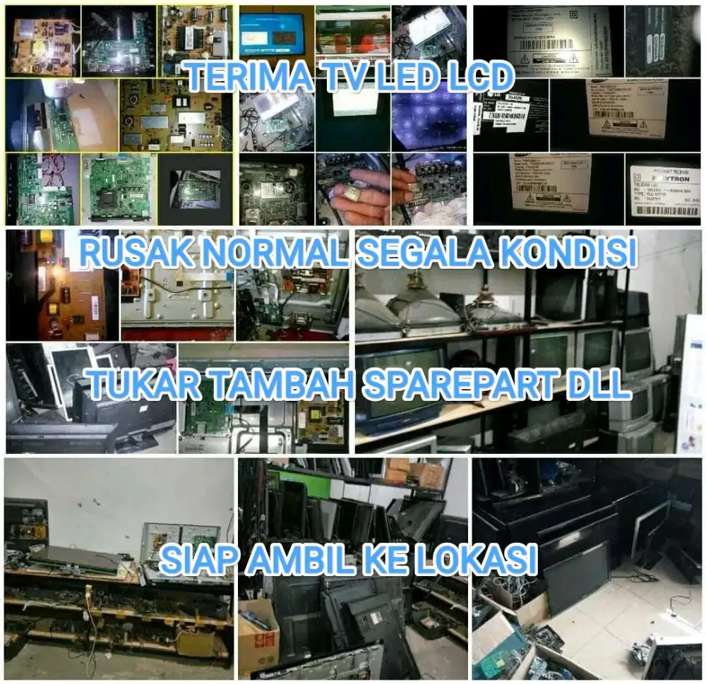 Terima TV Led LCD plasma Normal dan perbaikan kulkas mesin cuci