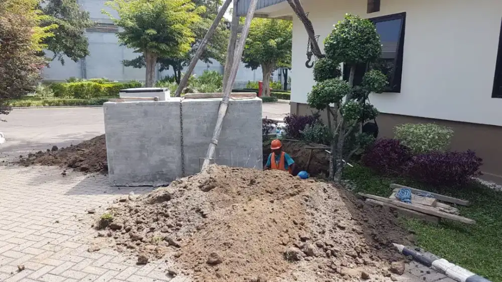 Tandon air beton cor ground tank tanam