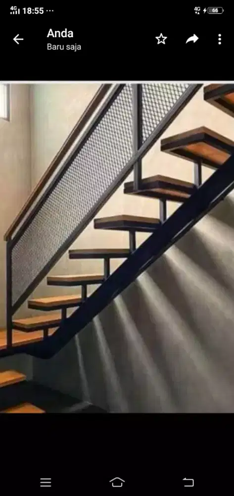 Tangga rebah bahan besi