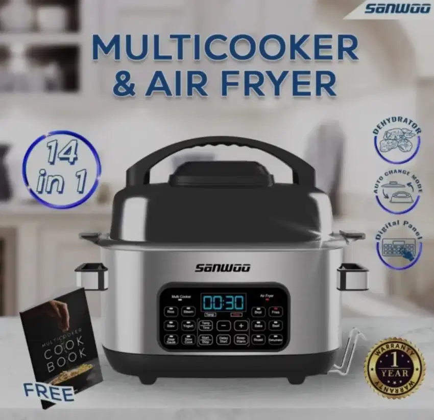 SANWOO MULTI COOKER & AIR FRYER 14 IN 1