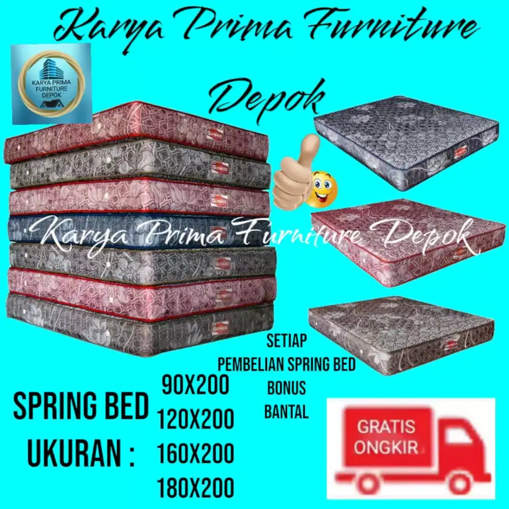Spring Bed Garansi Per10 tahun 120x200 cocok utk ruang anda 1.300.000