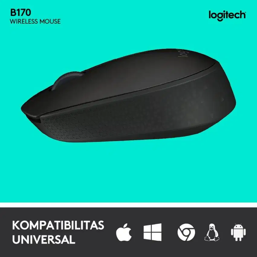 Logitech B170 Mouse Wireless untuk Windows, Mac, Linux dan ChromeOS