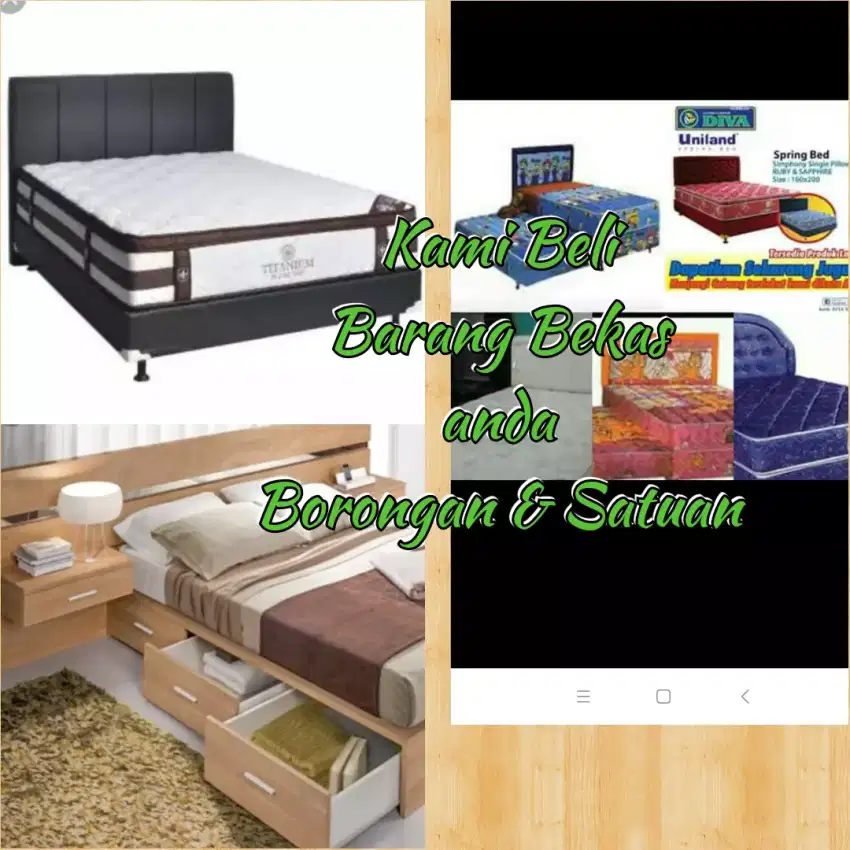 Kami beli terus springbed bekas dan perabot rumah tangga kamar tidur