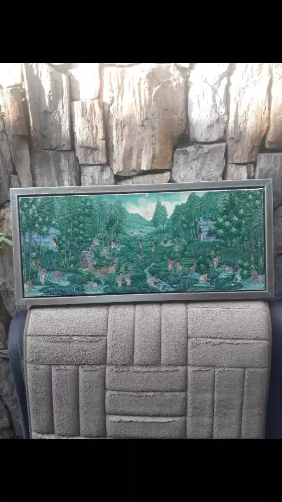 Lukisan bali life tradisional kutuh sayan ubud bali mulus ada 3 pcs