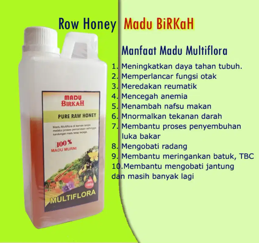 Madu Birkah - Pure Honey Madu Multiflora, Kaliandra